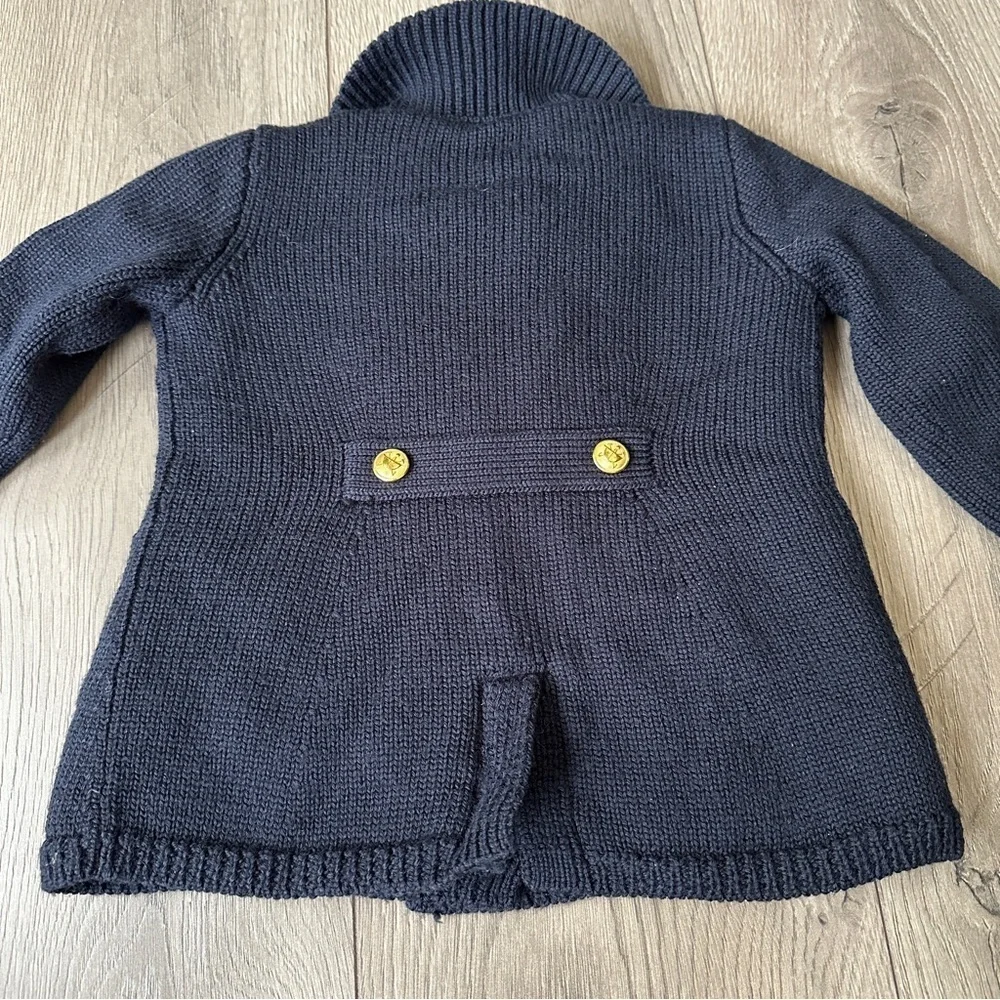 RALPH LAUREN 100% Wool Baby Cardigan Sweater Jacket Navy 12 Months